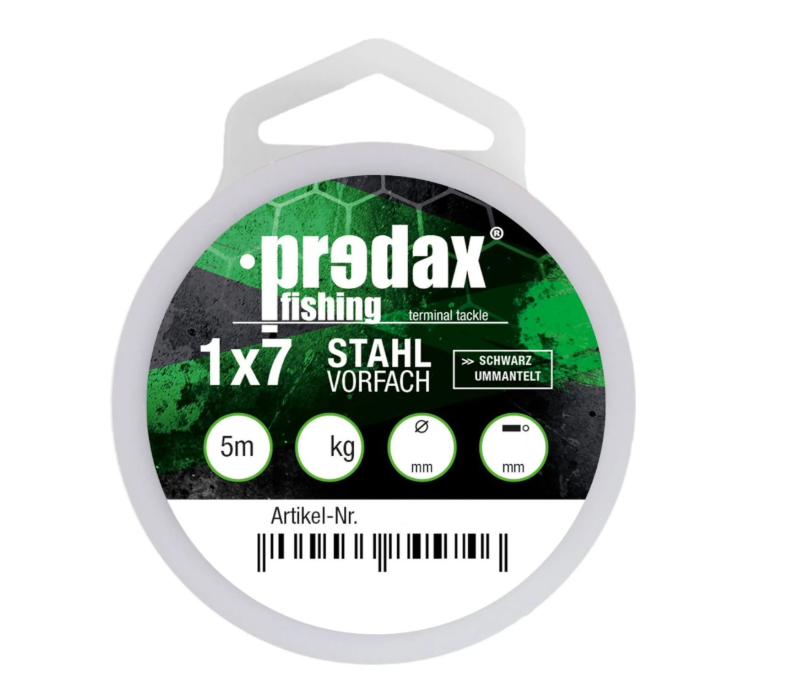 Predax Stahlvorfach für Stinger 1x7 schwarz - 5m