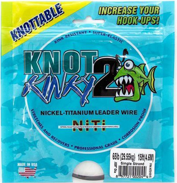 Aquateko Knot 2 Kinky 1x1 Nickel-Titanium Leader / 4.5 m