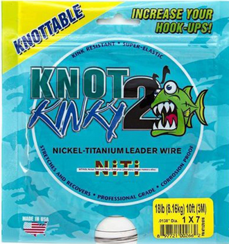 Aquateko Knot 2 Kinky 1x7 Nickel-Titanium Leader / 3 m